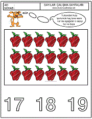 okul öncesi sayı kavram çalışmaları